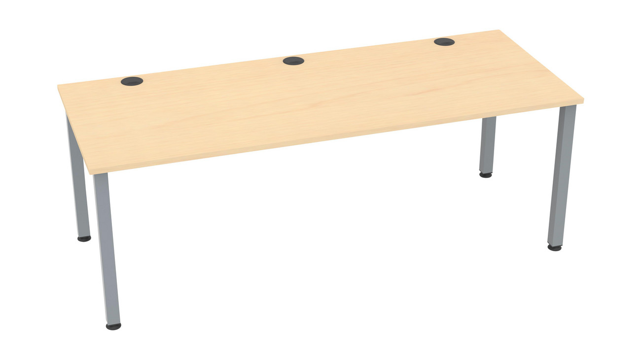 Flexeo® Schreibtisch, Buche hell, Breite 200 cm