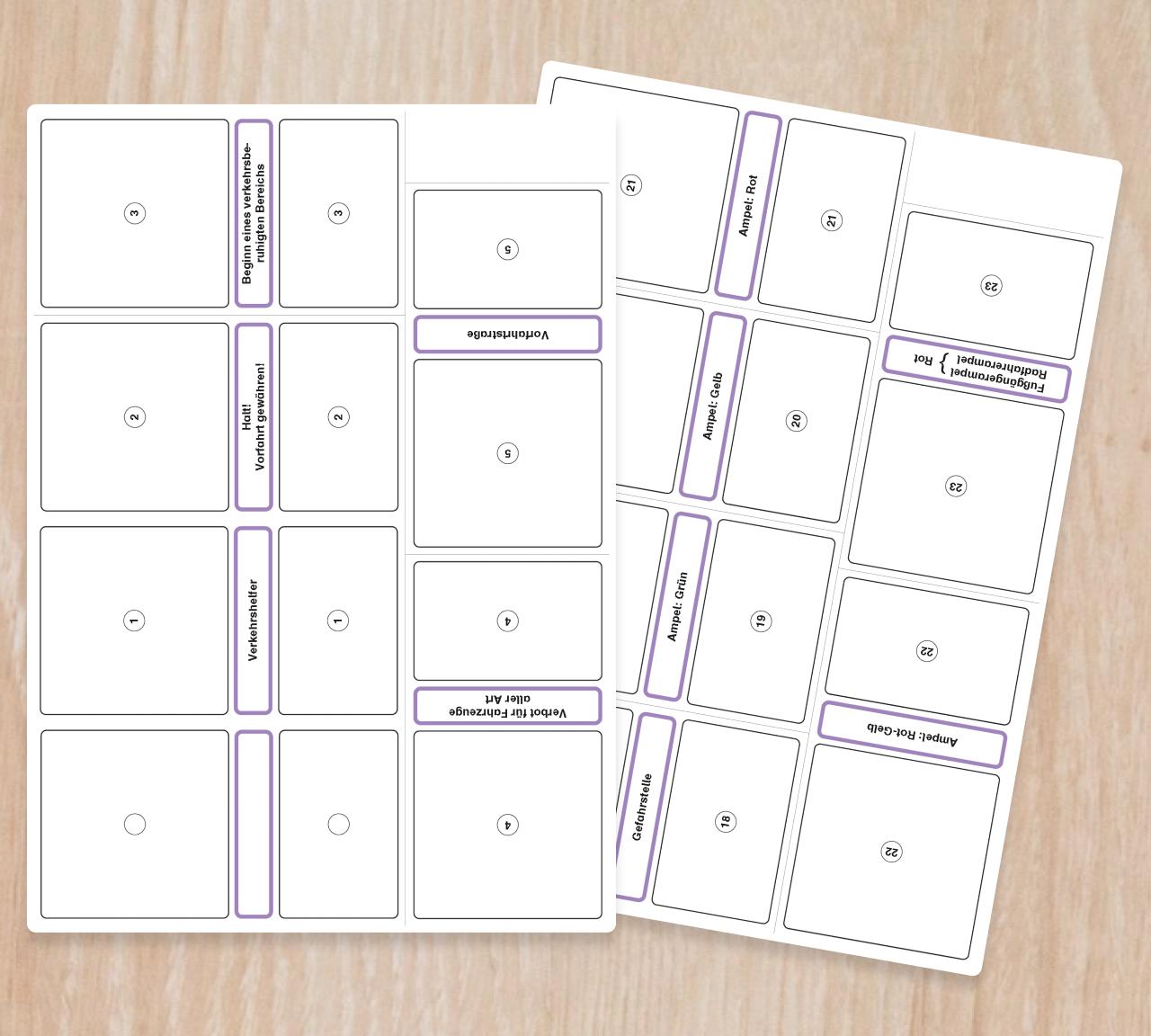 Verkehrszeichen - Kinder im Verkehr, Halbfertig-Material