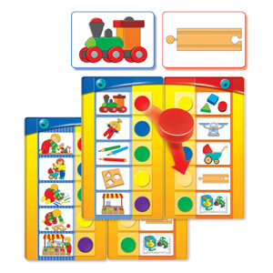 Flocards Junior Holzklappkasten, Lernsystem für Kinder ab 2 Jahre