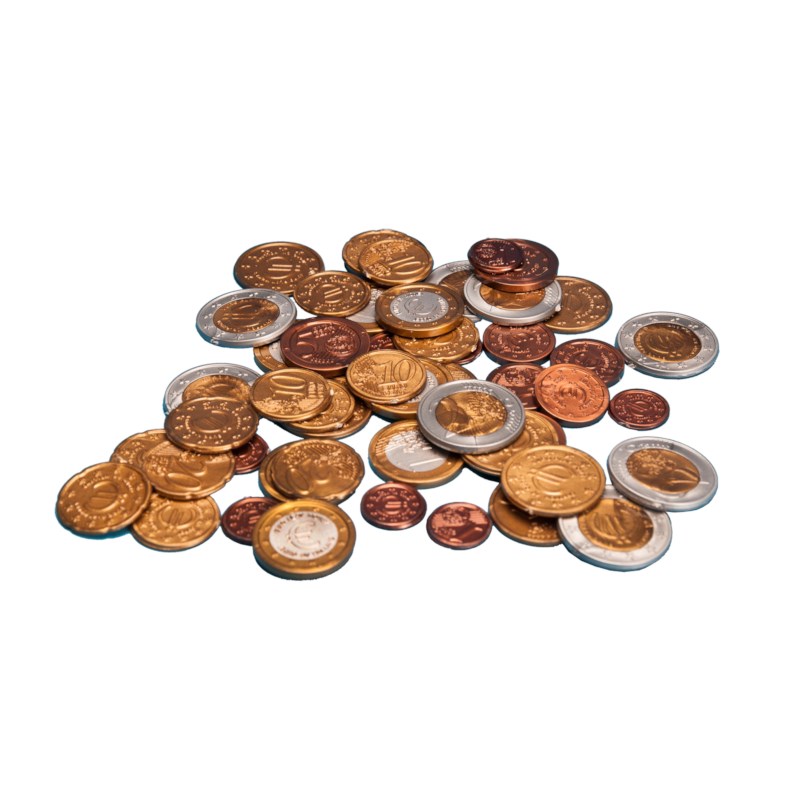 Euromünzen Satz Spielgeld, 80 Stück