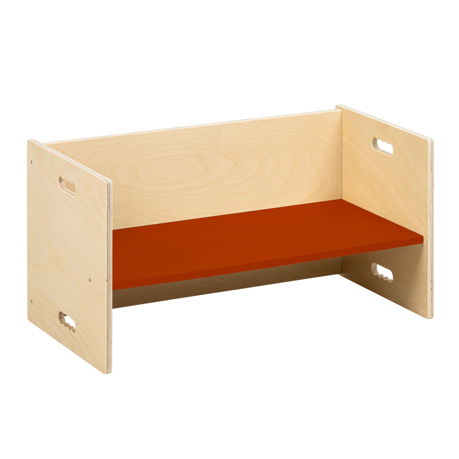 Kubenbank 72 x 36 cm, Sitzfläche Indischrot