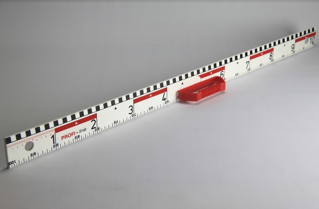 Tafellineal Dezi- und Zentimeter-Lineal 100 cm Magneto mit Vollmagnetstreifen aus RE-Plastic° PROFI-linie (160300.M20)