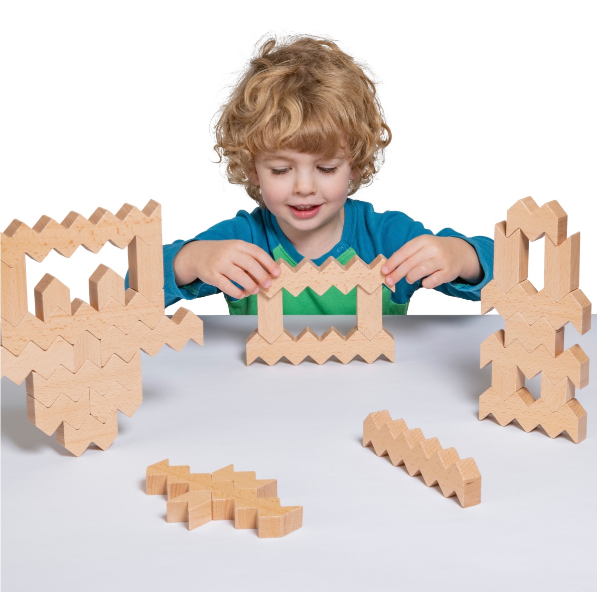ZigZag Blocks, 30 Holzbausteine, ab 2 Jahre