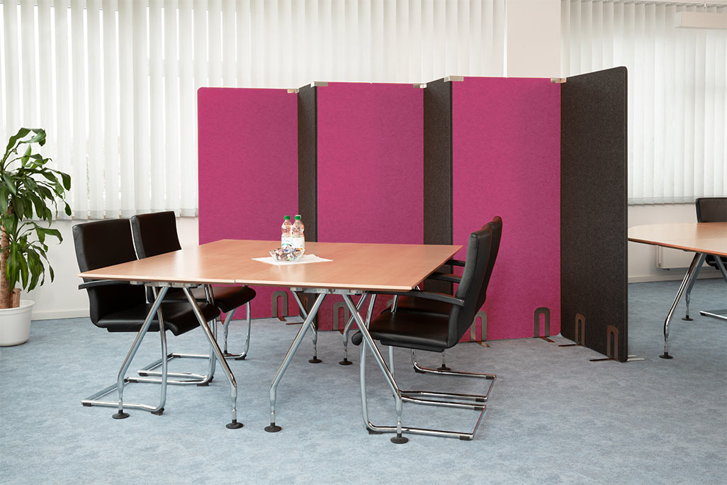 Lärmschutz Akustik-Trennwand, Pink, 180x60 cm, soni STELLWAND