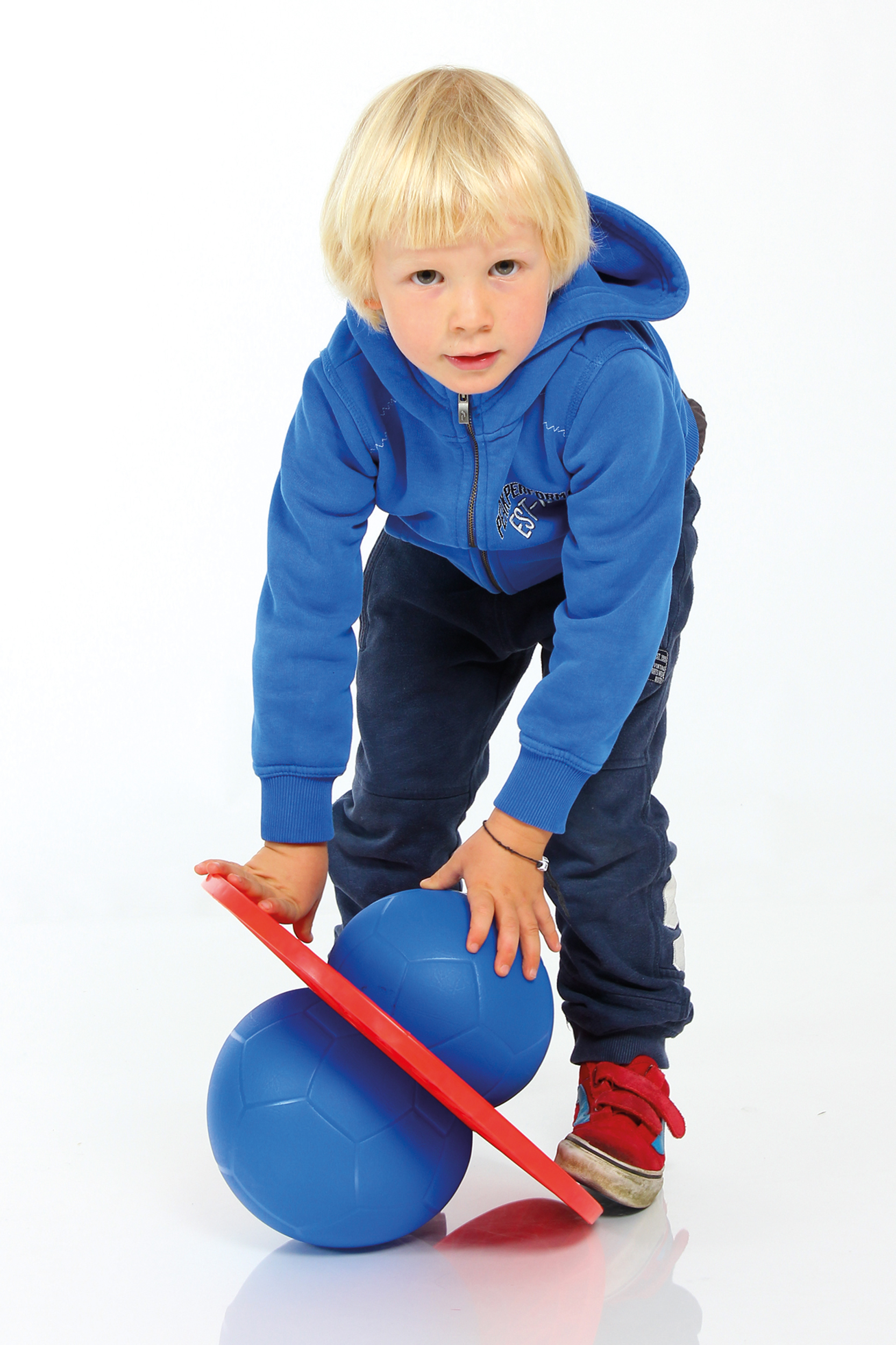 TOGU® Moonhopper blau/pink, Hüpfball für Kinder bis 45 kg, ab 4 Jahre