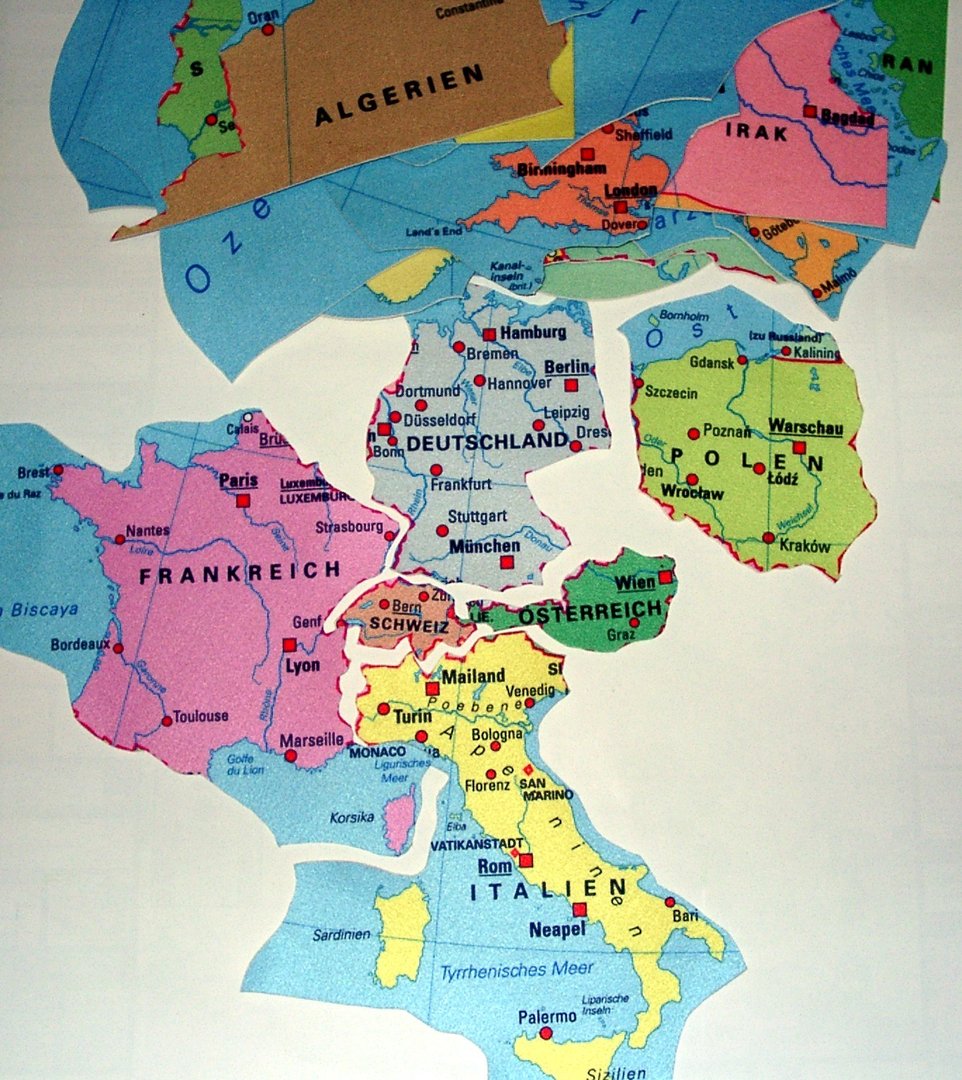 Europa Bodenpuzzle in Aufbewahrungsbox