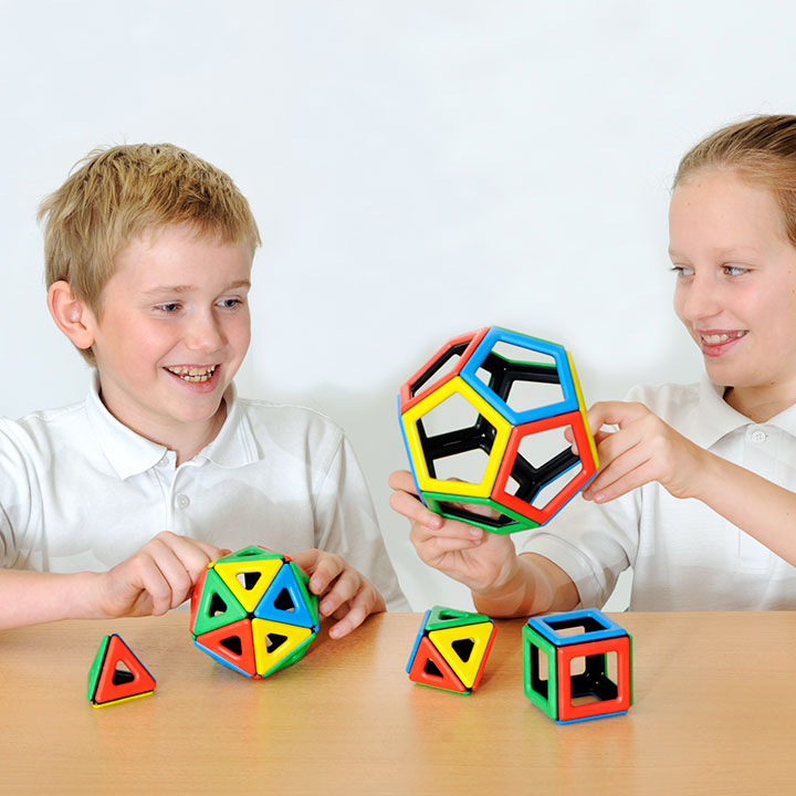 Magnetic Polydron Platonische Körper Set 50 Teile