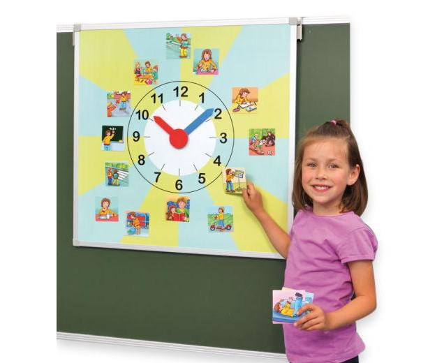 Uhr zum Tagesablauf, Magnet-Set, 5-12 Jahre