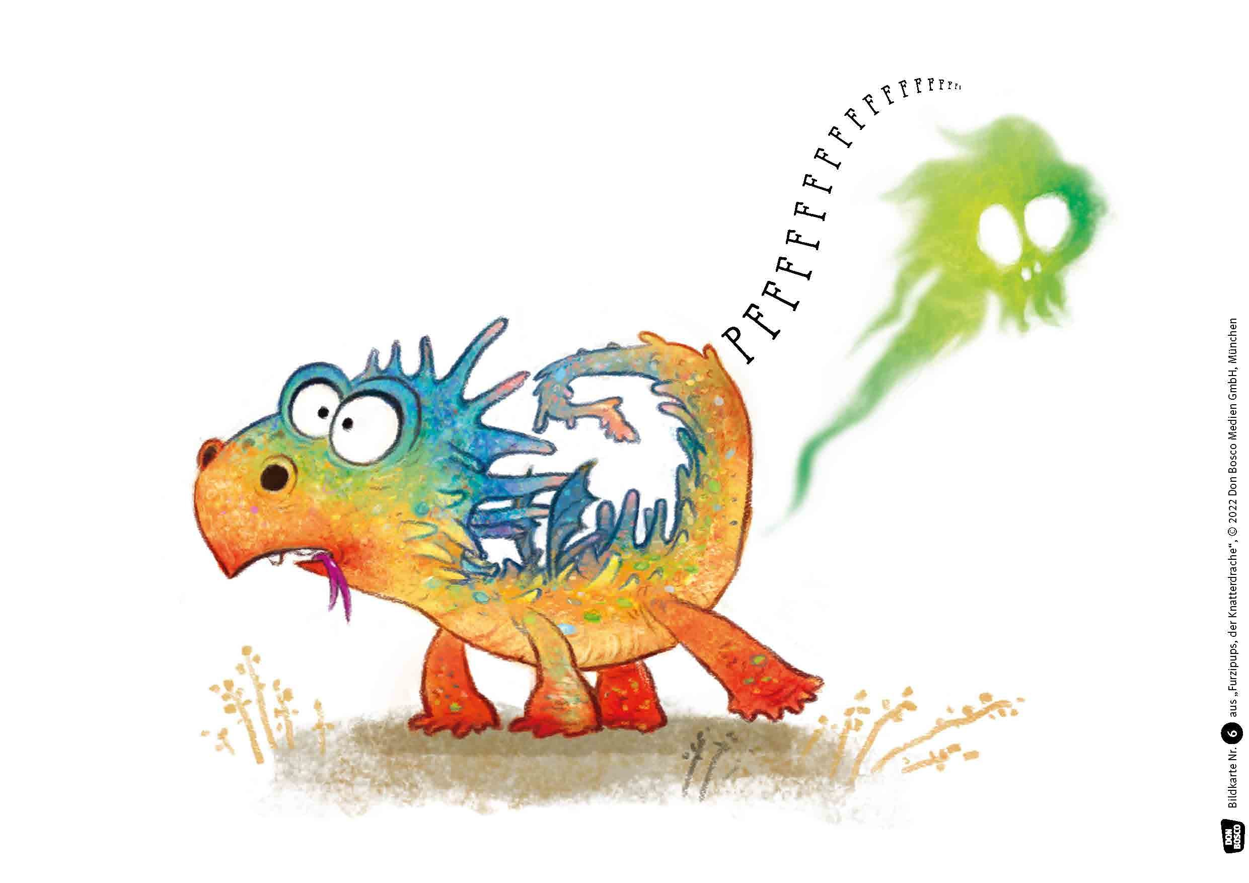 Kamishibai Bildkartenset - Furzipups, der Knatterdrache, 3-6 Jahre