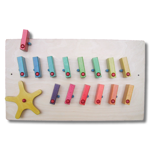 Wandspiel Domino zweireihig mit Rad