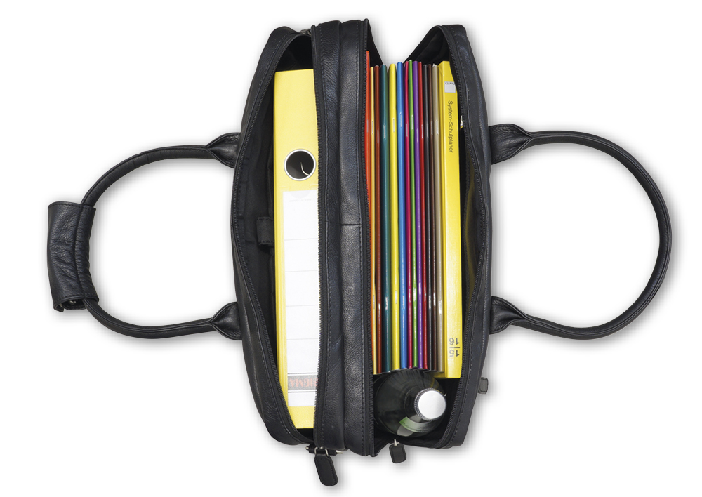 TimeTEX Lehrertasche Tenera, schwarz, Nappa-Vollrindsleder