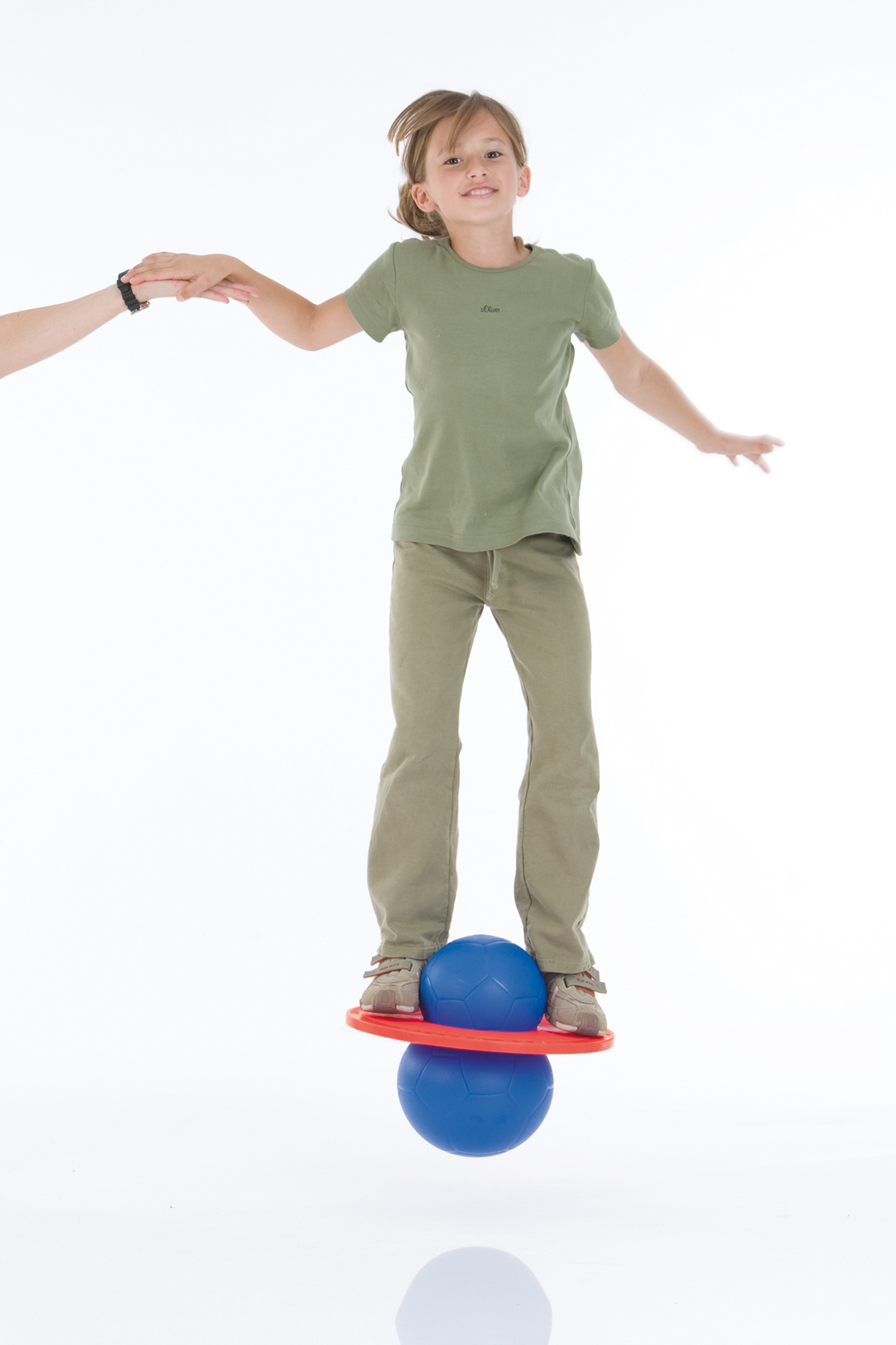 TOGU® Moonhopper blau/pink, Hüpfball für Kinder bis 45 kg, ab 4 Jahre