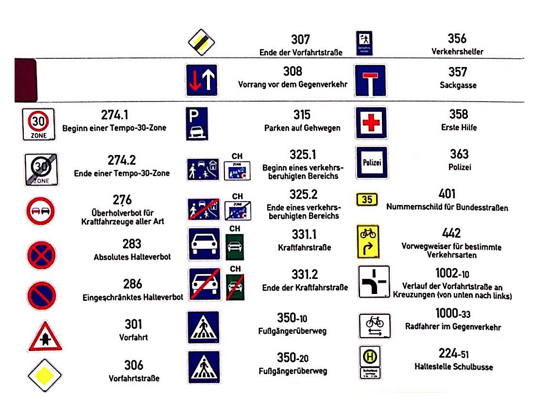 Verkehrszeichen, 64 Stück, magnetisch, aus MAG-Pap°
