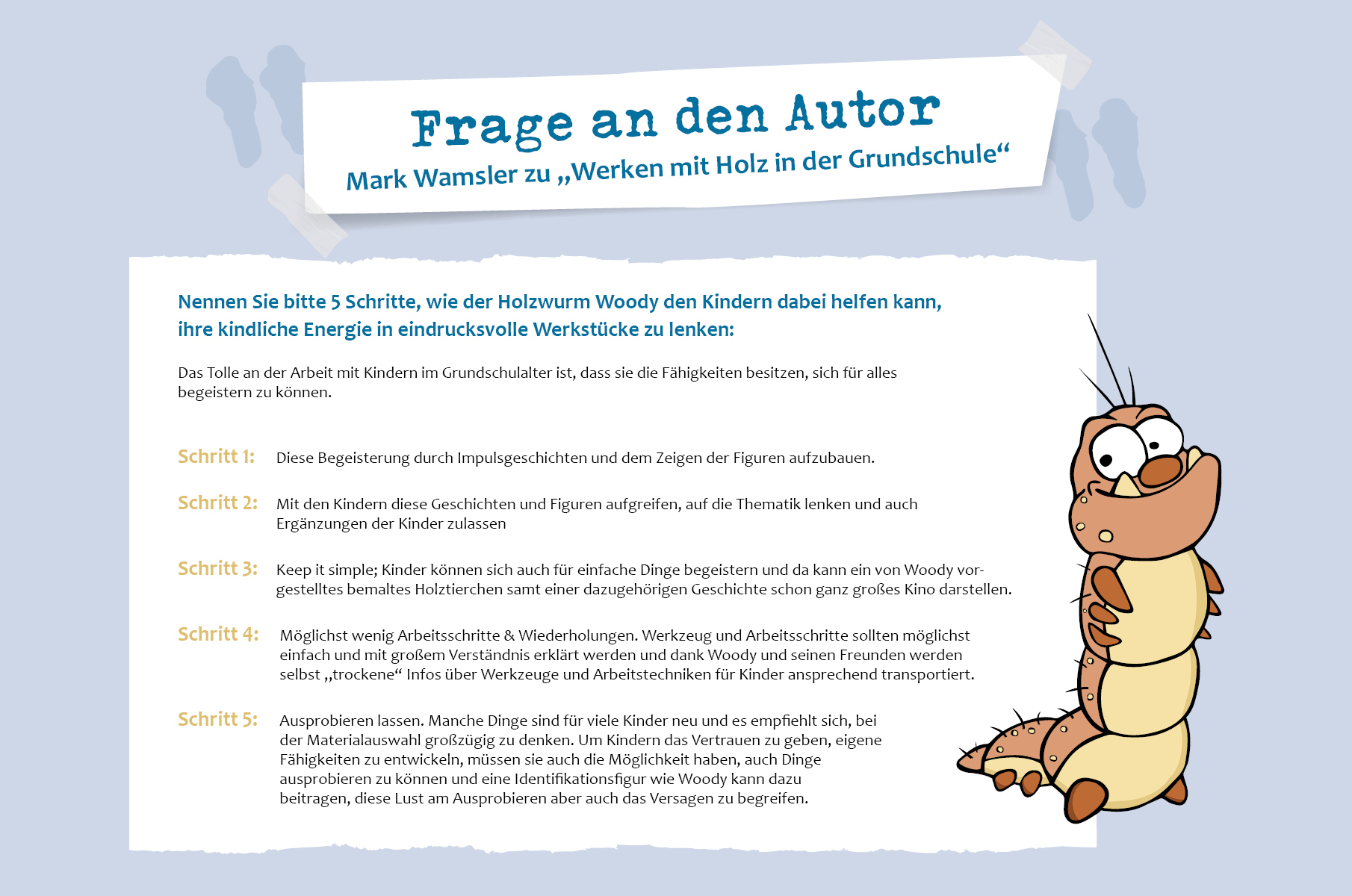 Werken mit Holz in der Grundschule, Klasse 1-4