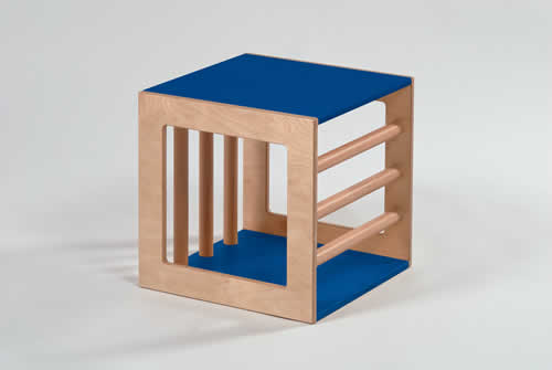 Würfel zum Klettern blau