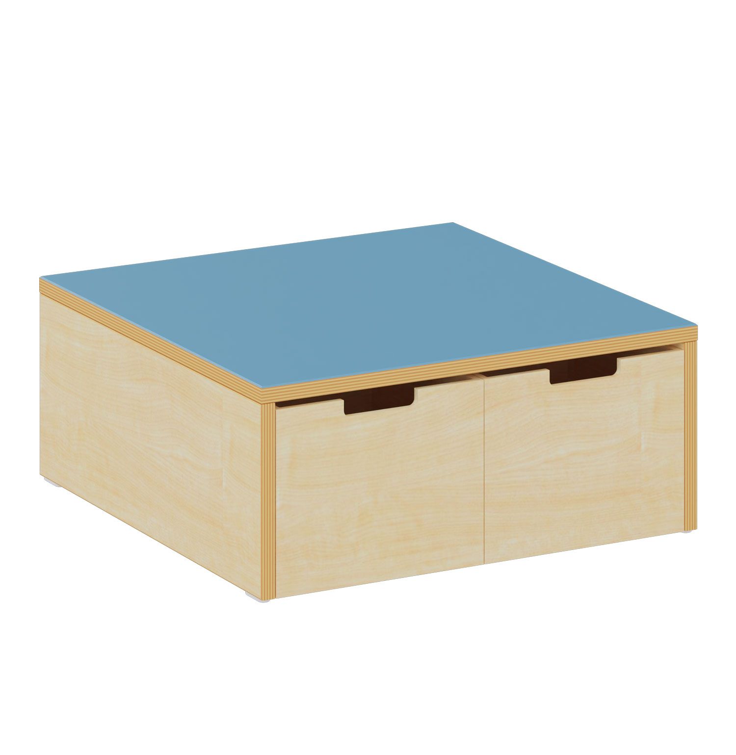 Stauraumpodest blau, Höhe 25 cm