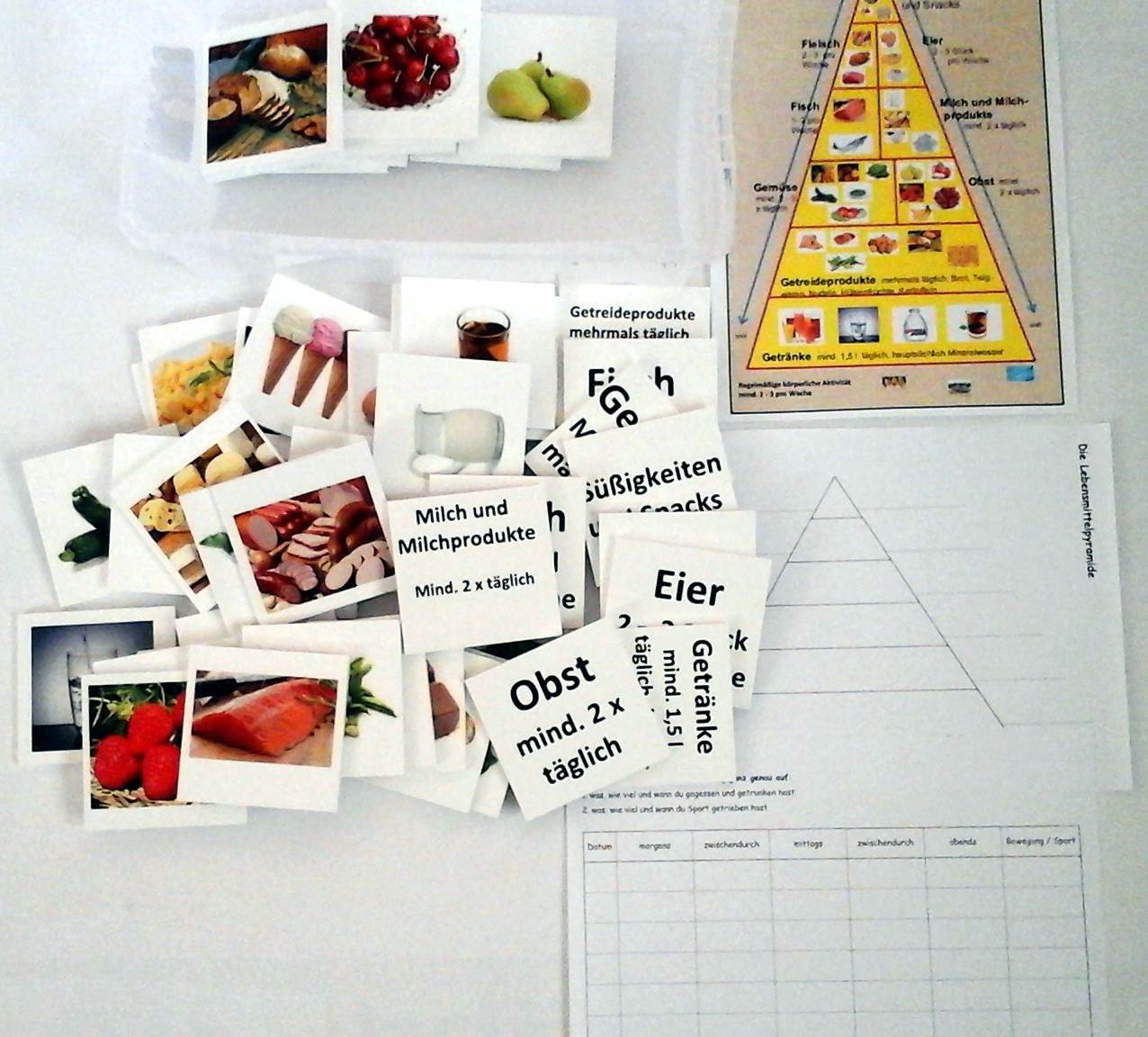 Outdoor-Ernährungspyramide zum Legen, KiGa