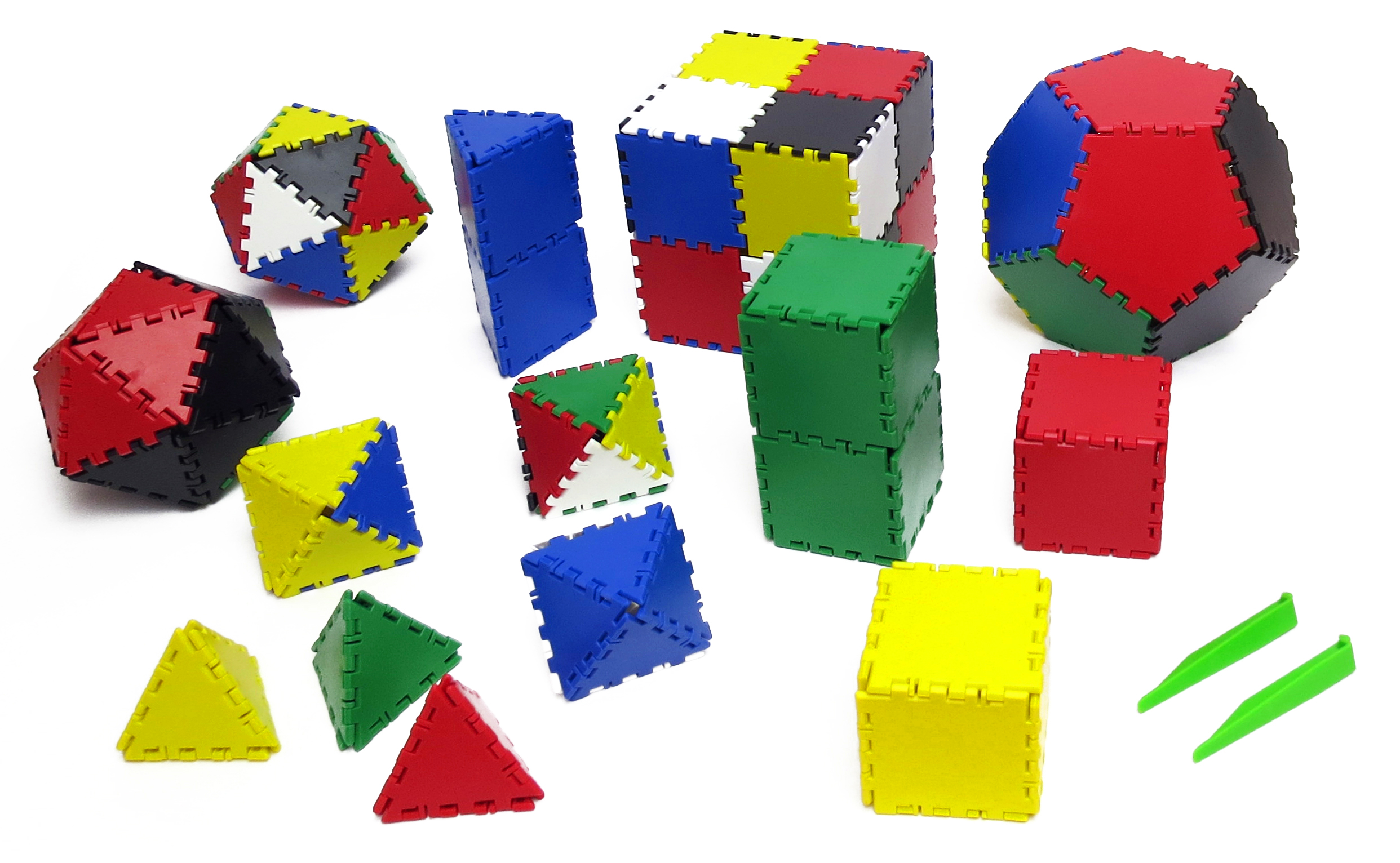 Lokon 312 Bauplättchen für geometrische Formen: Dreieck, Viereck und Fünfeck