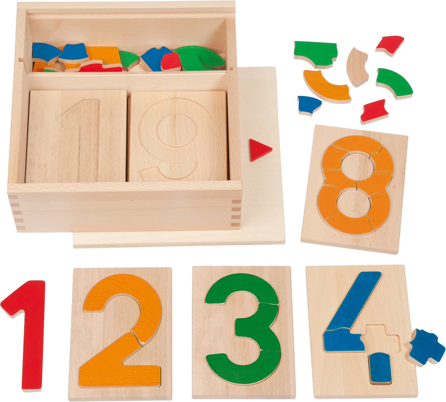 Zahl im Brett, Zahlenpuzzle, ab 3 Jahre