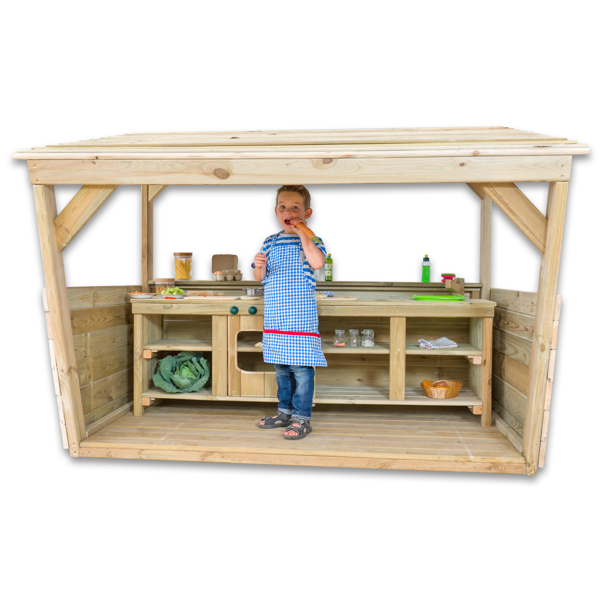 RollenSpielcenter mit großer Outdoor-Kinderküche, 2-7 Jahre