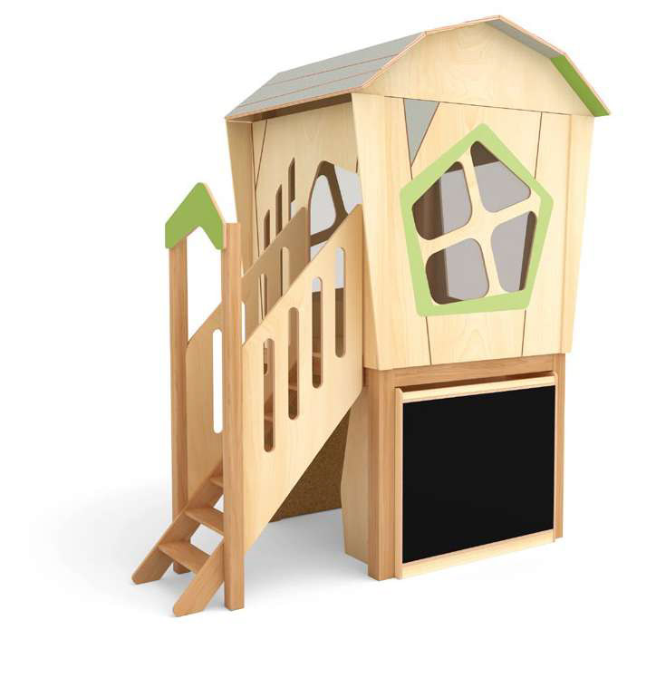 Indoor-Baumhaus "Owlaf" mit Kuschelhöhle, Holz, 226x116x229 cm