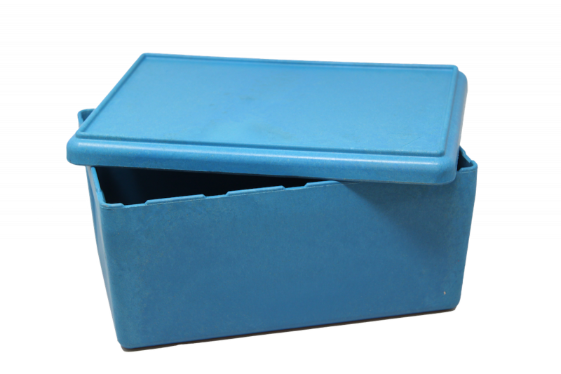 RE-Wood® Box mit Deckel 25 x 18 x 11,5 cm - 4 l, blau, im Karton