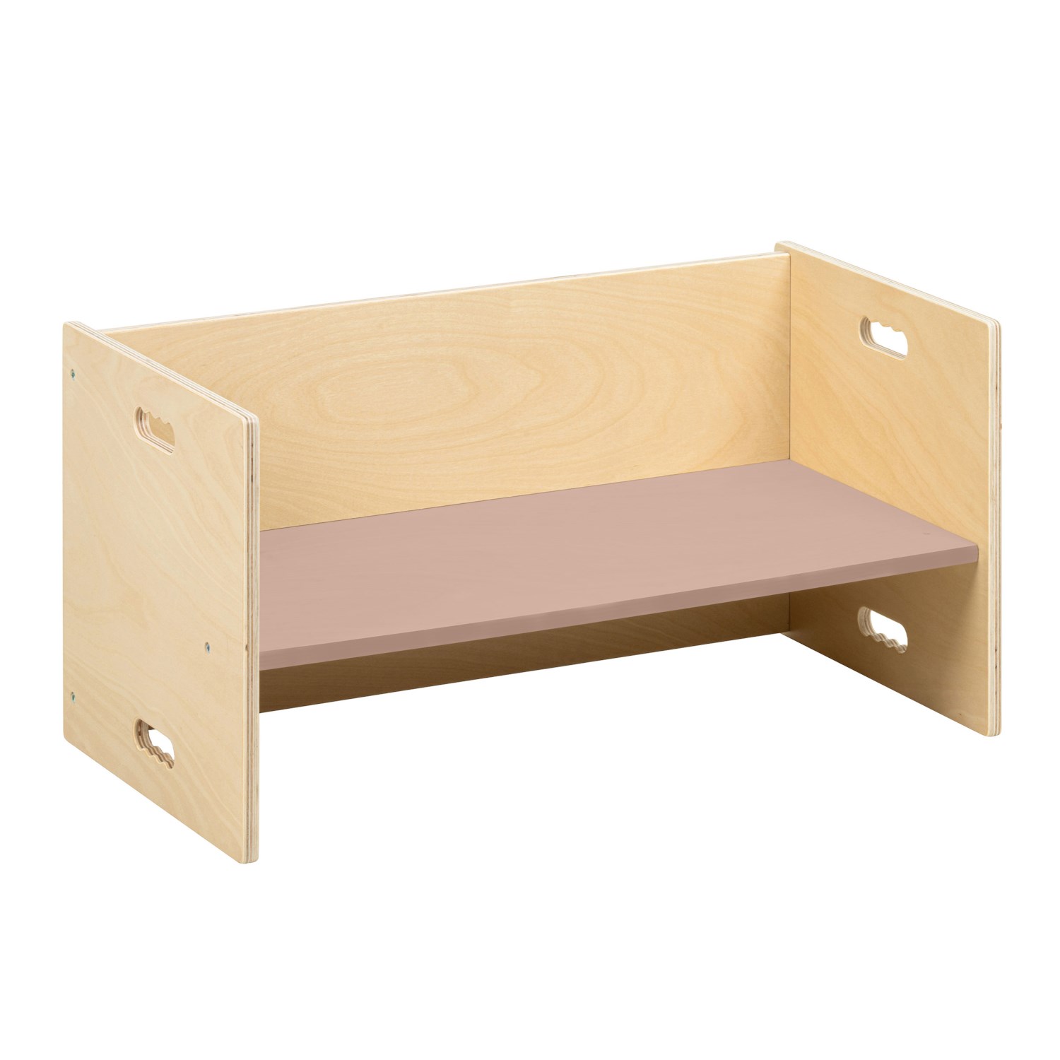 Kubenbank 72 x 36 cm, Sitzfläche Altrosa