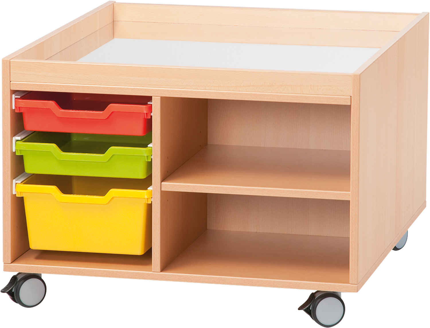 Experimentierwagen mit Spiegel und Aufkantung