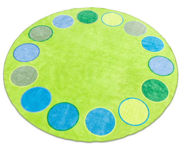 Riesen-Rundteppich - Dots, Sitzkreisteppich mit 3 Metern Durchmesser