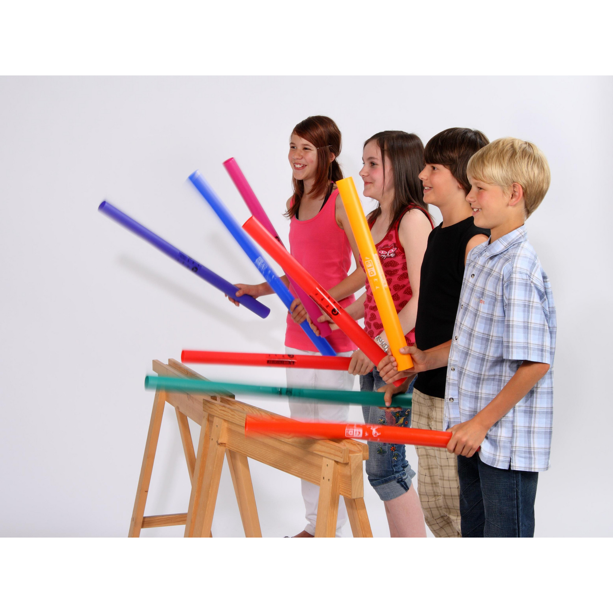 Boomwhackers®, Klassensatz, Set mit 39 Röhren, inkl. 8 Octavator-Caps