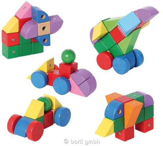 Konstruktionsspiel Magnetic Blocks, 33 Magnetbausteine, ab 3 Jahre