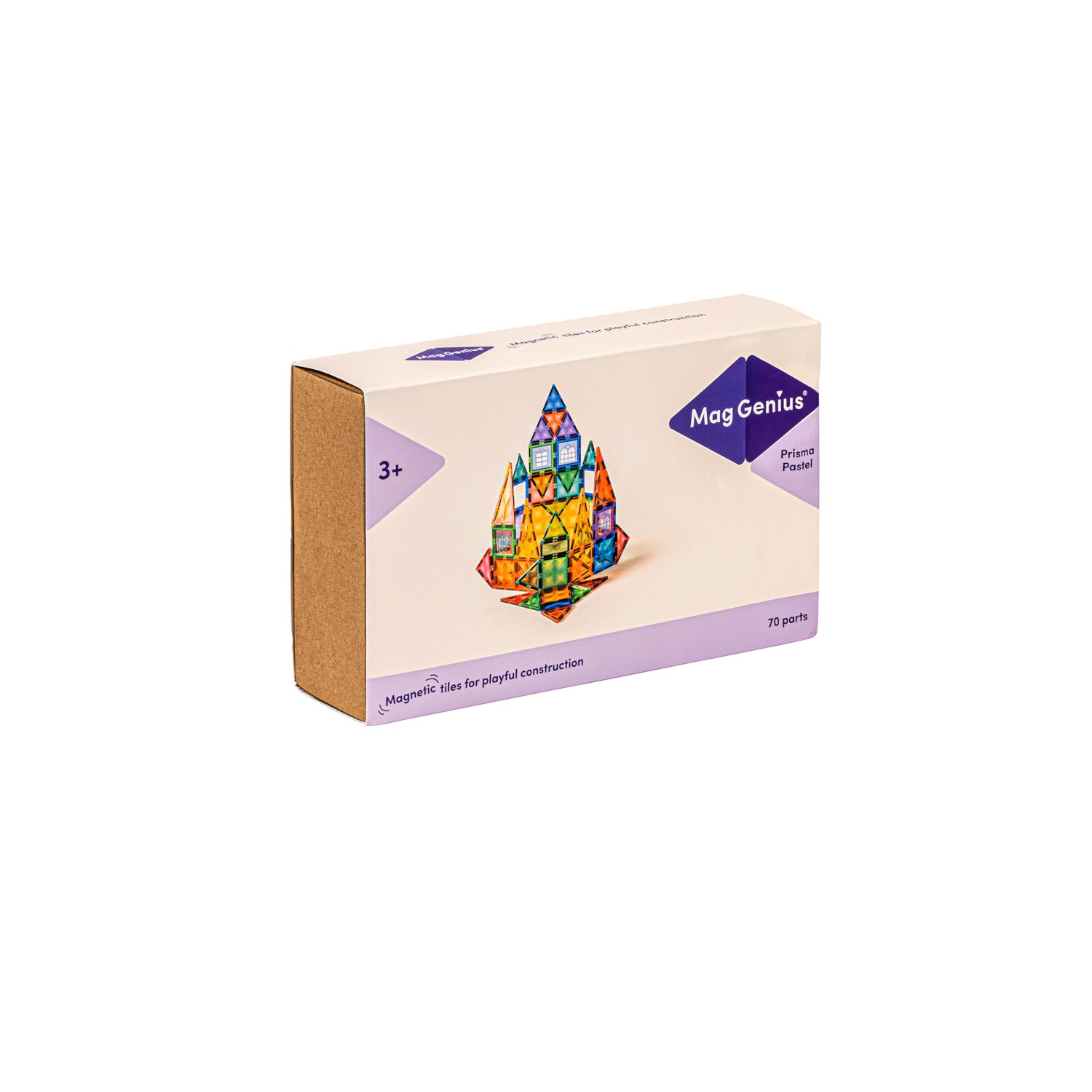 MagGenius Magnetic Building Blocks Pastel, 70 Teile