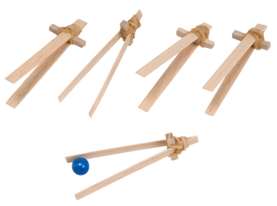 Pinzetten-Set, 5 Stück aus Holz, ab 3 Jahre
