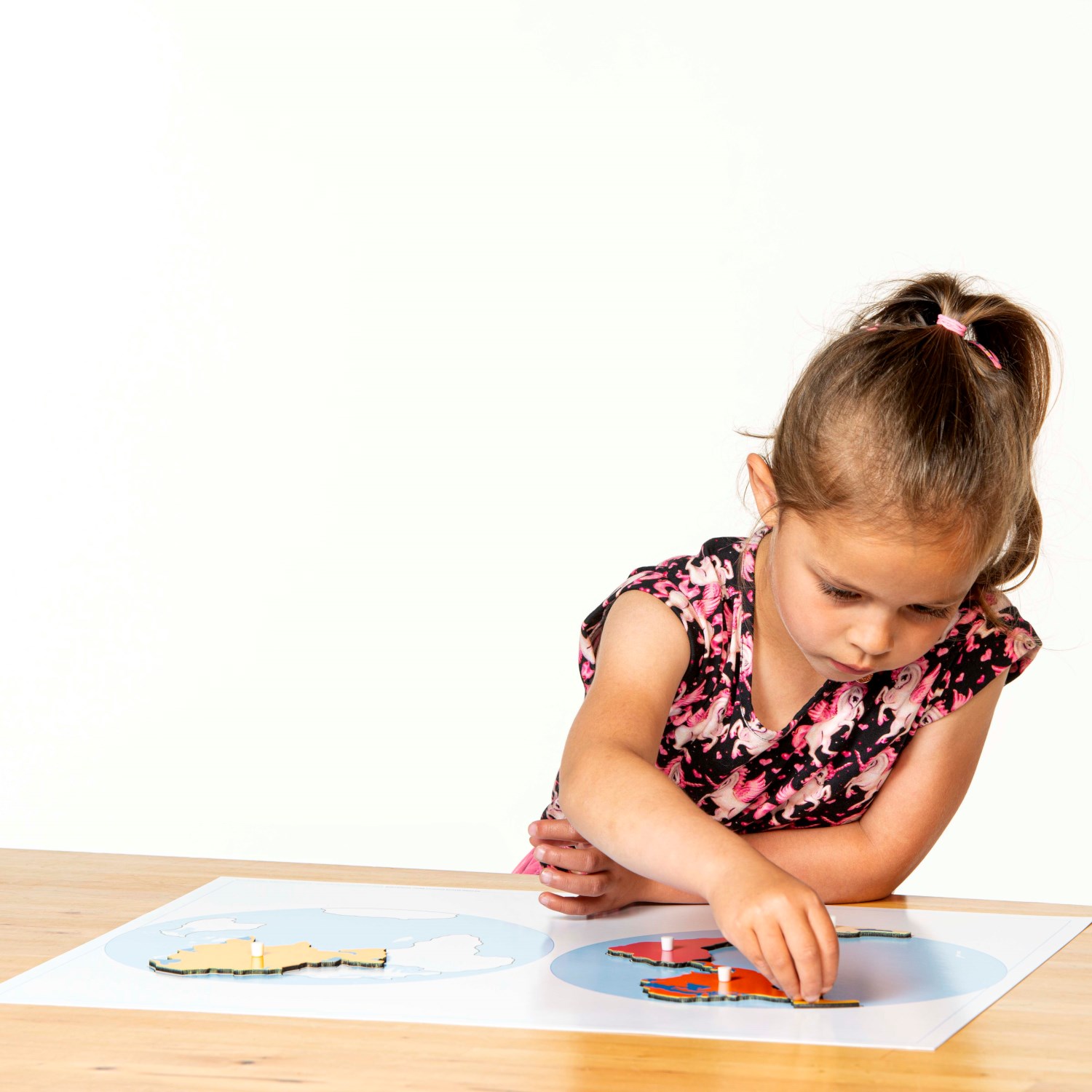 Montessori Puzzlekarte Erdteile, ab 5 Jahre