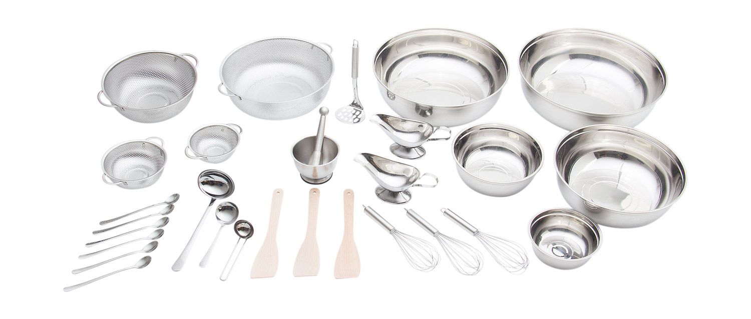 Matschküchen-Edelstahl-Set
