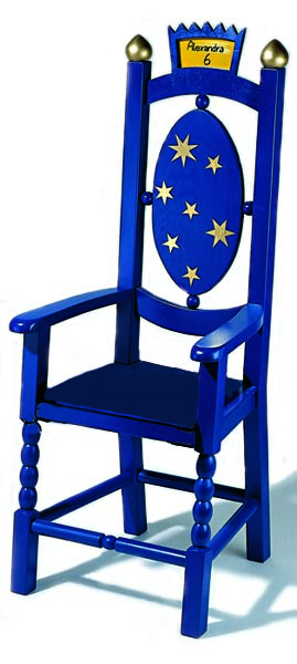 Geburtstagsstuhl blau, ab 2 Jahre