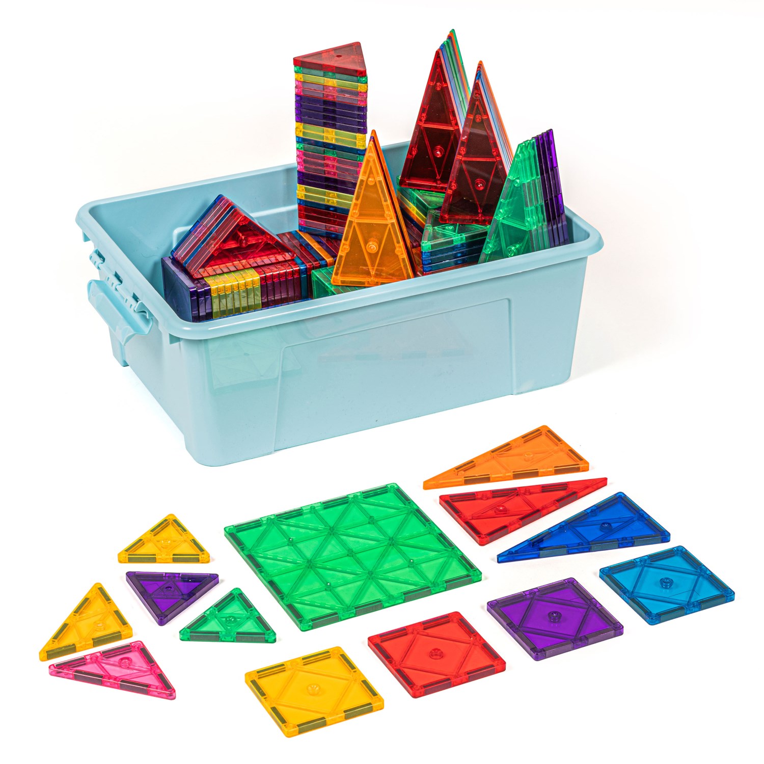 Magnetbausteine, 200 Teile, BPA-frei, mit Aufbewahrungsbox