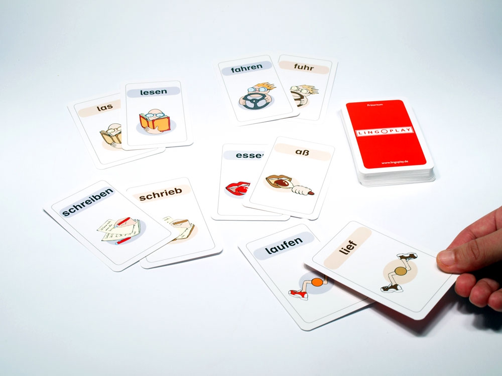 LingoCards Deutsch Lernen Präteritum - unregelmäßige Verben?, Lernspiel, ab 9 Jahre