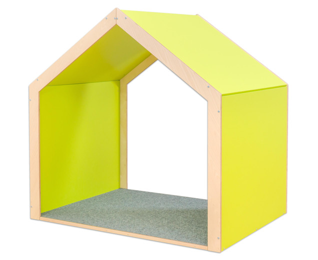 Educasa Spielhaus XXL limette mit Tretford-Teppich, 1-7 Jahre
