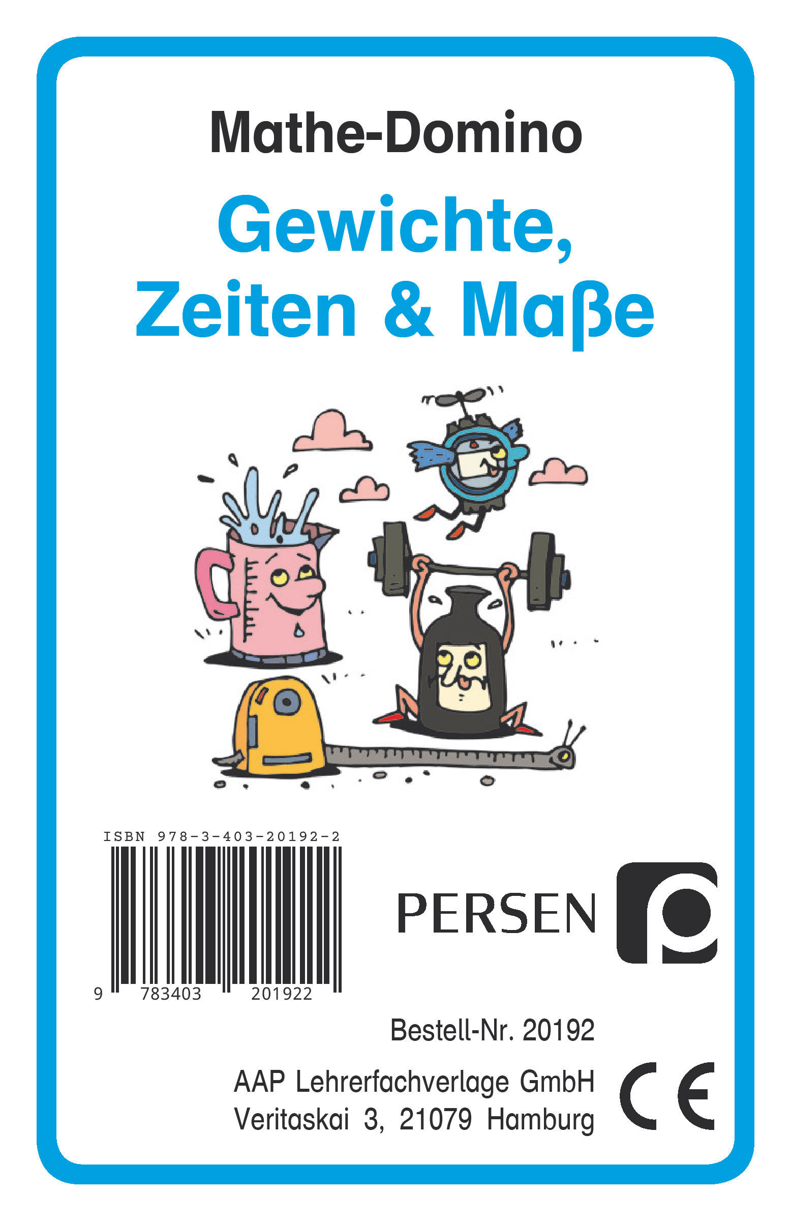 Mathe-Domino: Gewichte, Zeiten & Maße, Kartenspiel, 3. und 4. Klasse