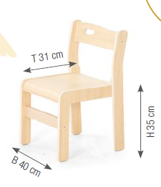 Stuhl Ole - Sitzhöhe 35cm