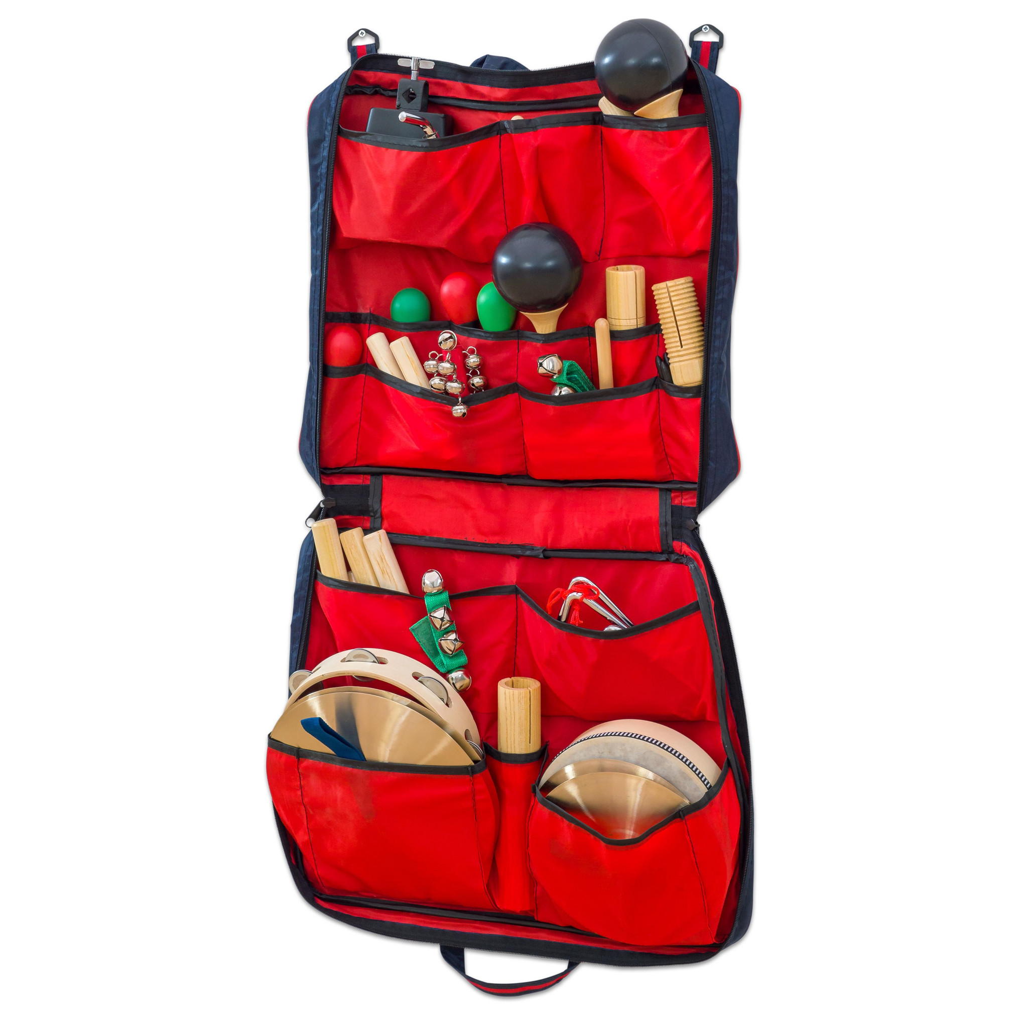 Percussion-Tasche mit 24 Rhythmus-Instrumenten, 4-12 Jahre