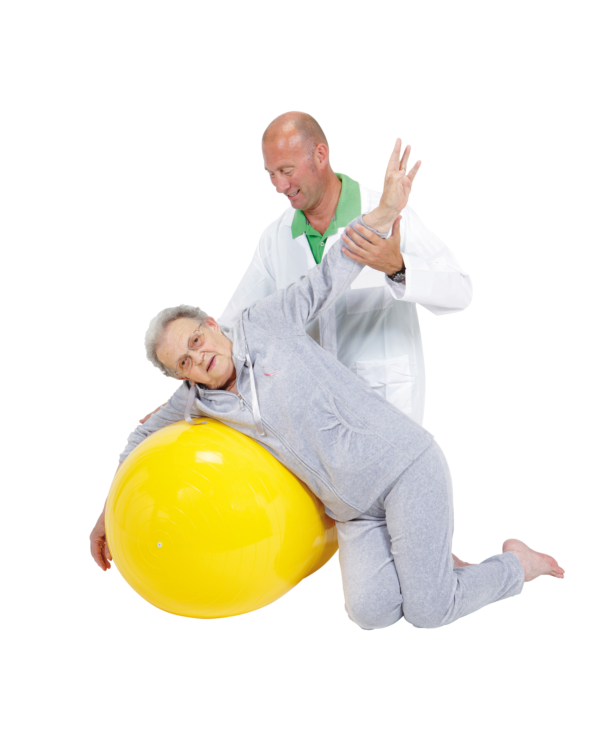 Gymnic Physio Roll Ø 55cm, 90 cm lang, gelb