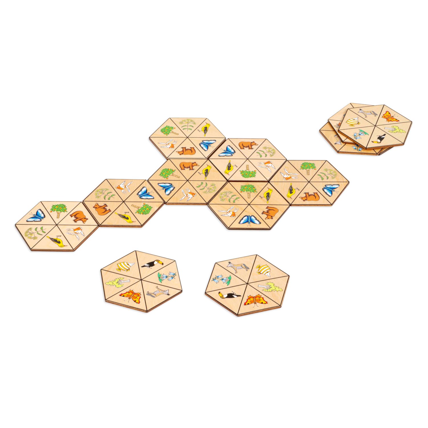 Hexagon Natur, Legespiel, 4-8 Jahre