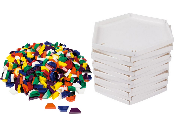 Prismo Trapezspiel mit 22cm-Legerahmen 12er-Set durchgefärbt (Großpackung)