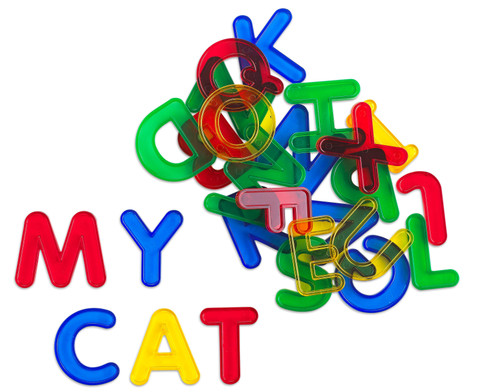 Transparente Buchstaben, ab 3-6 Jahre