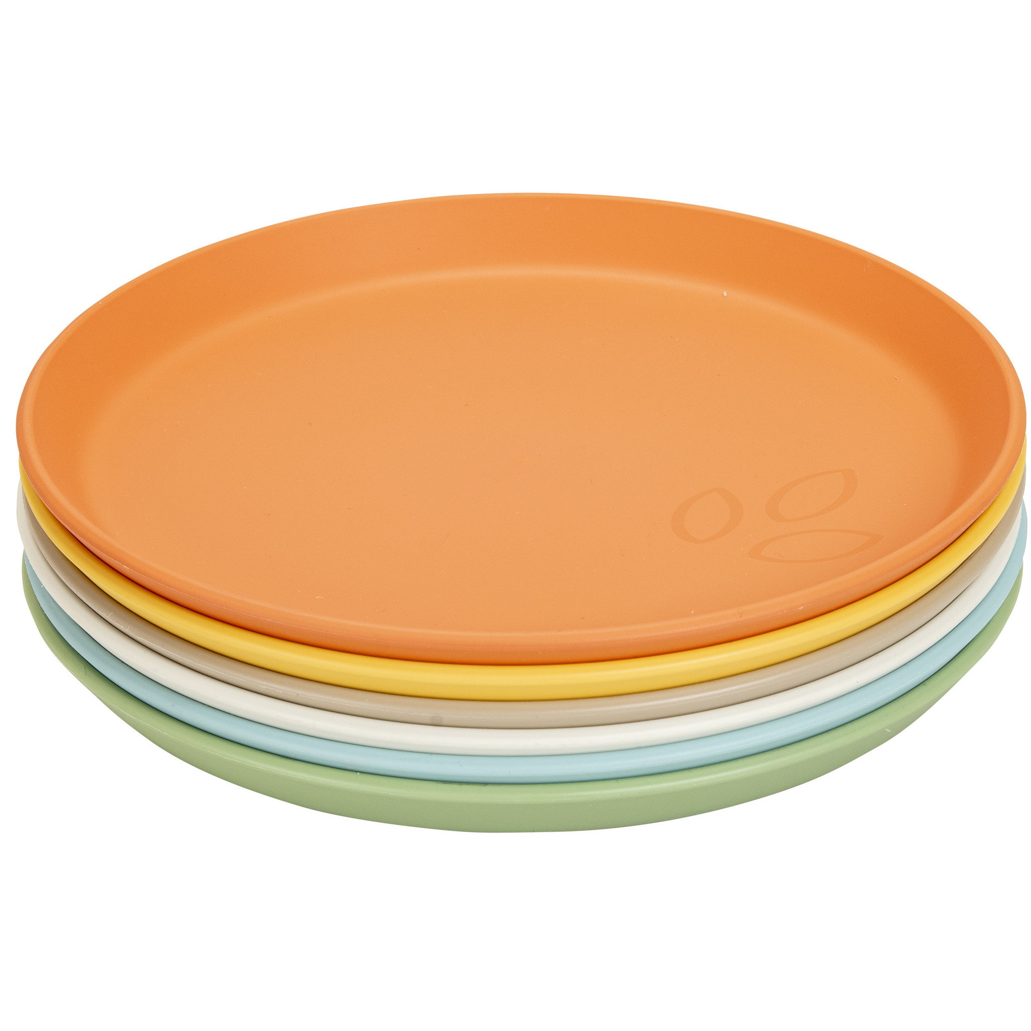 treeNside Teller, 6er-Set bunt