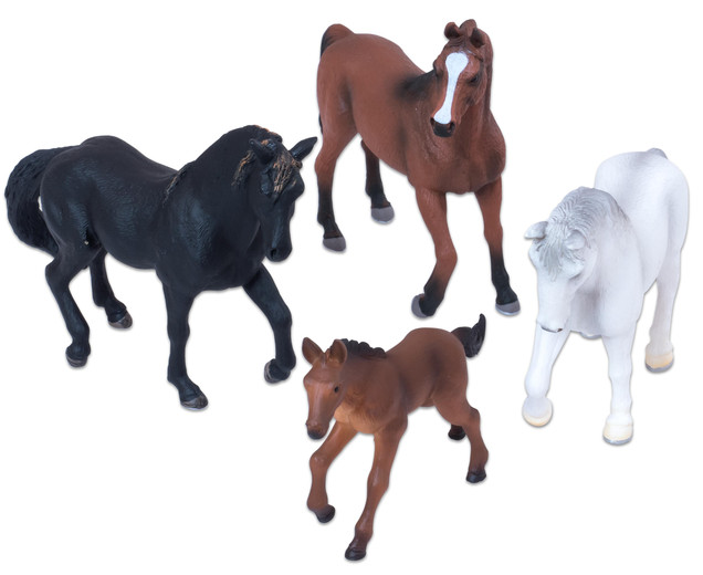 Pferde Set, 4 Spielfiguren, 2-7 Jahre