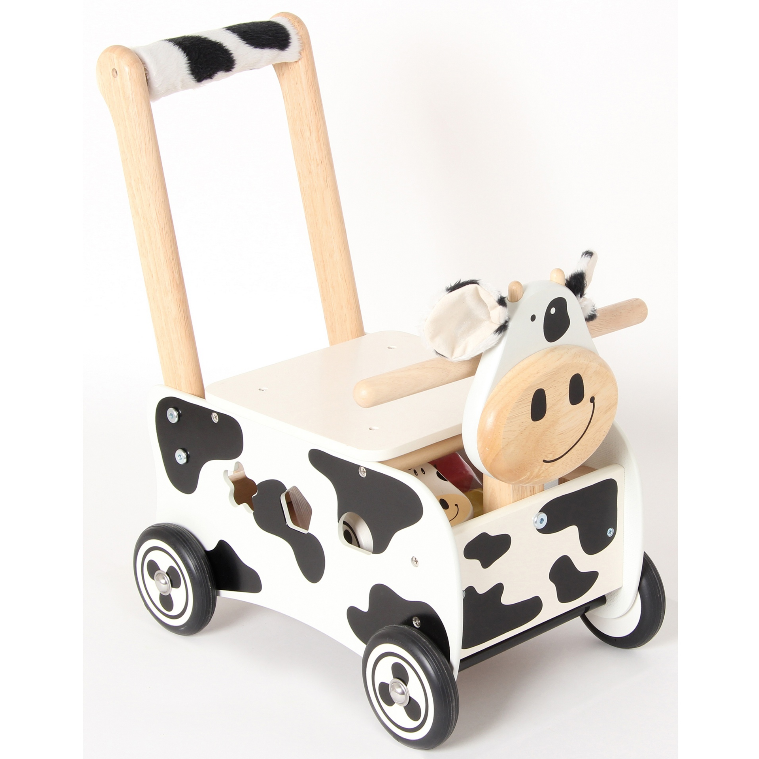 Schiebewagen Kuh schwarz/weiß, ab 12 Monate