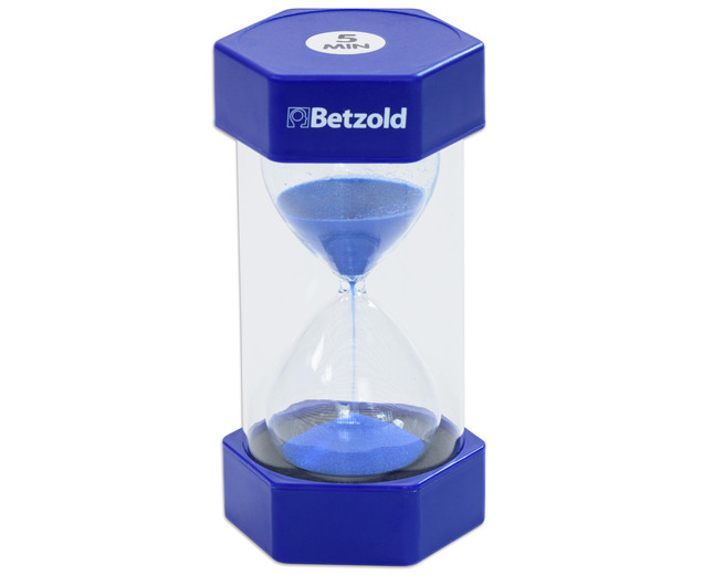Sanduhr, 5 Minuten - Blau, Höhe: 16 cm, ab 5 Jahre